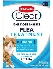 Bob Martin One Dose Flea Treatment Tablets (3 Pack) CATS & Small Dogs up to 11kg
