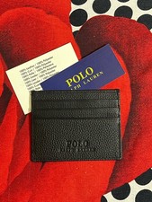 Polo Ralph Lauren 7 slots Black leather cardholder without box