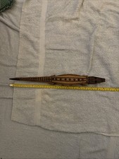 40 cm Hand Carved Crocodile Alligator Wooden Display Ornament Light Wood Colour