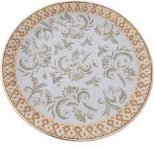 VTG Decorative Floral Plate Gold Beige Large 10"D