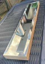 Bevelled Wall Mirror With Wood