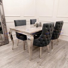 150cm Louis Light Grey Marble