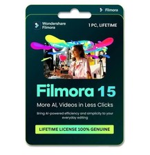 Filmora 15 Video Editing Software Lifetime Activation Card for Macintosh