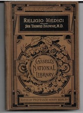 Antique book Religio Medici by Sir Thomas Browne 1886 vgc