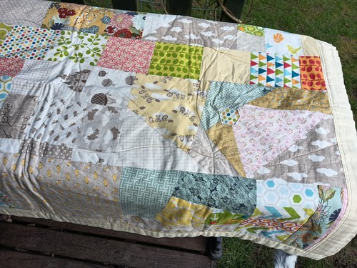 Lightly quilted hand made - hand,