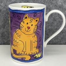 Dunoon 'Top Cats' Mug Cup A Design By Jane Brookshaw -Made In Scotland Stoneware