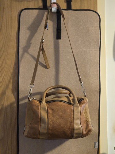 Zara two tone leather carry - leather, on