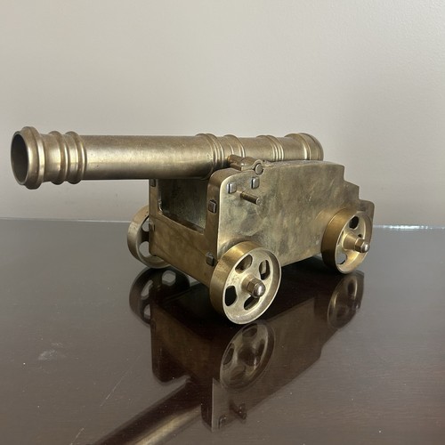 Vintage brass cannon - cannon, 4