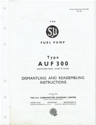 Auf300 auf399 fuel pump - su,