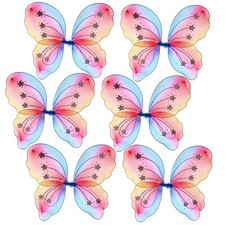 6x Butterfly Fairy Wings Kids