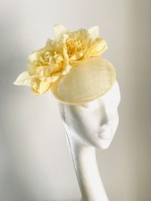 Butter yellow royal ascot hat