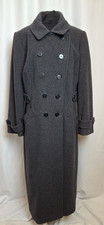 DEBENHAMS Women's Double Breasted Coat Grey UK18 Wool Cashmere Outdoor L2851