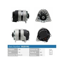 Alternator EB1778Q VA100 7212451 0986031651 07212451 436141 0986031661 436165