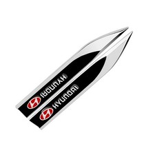 2x HYUNDAI 3D Logo Emblem