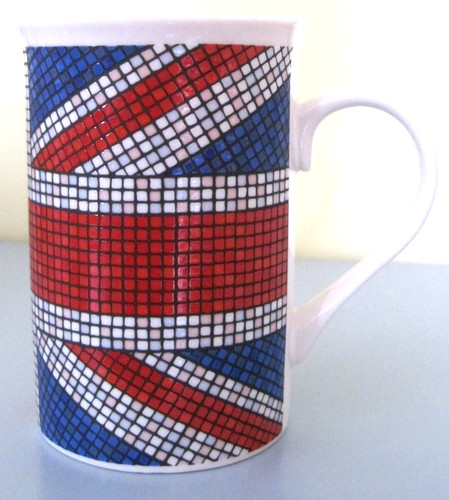 Mosaic pattern union jack mug - mosaic,