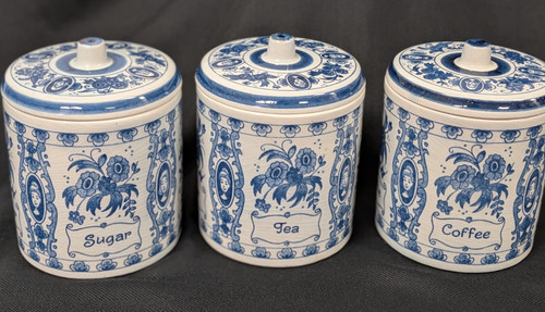 Vtg delft blue tea - blue,