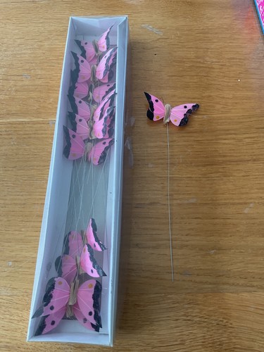 Pink and black - pink, butterflies