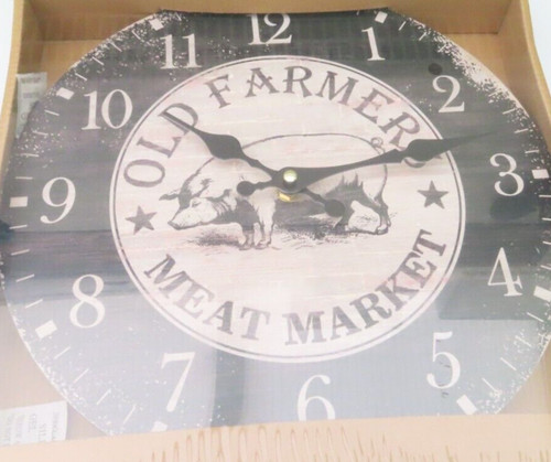 Old farmer wall clock - old,