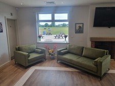 Green fabric sofas made - sofas,