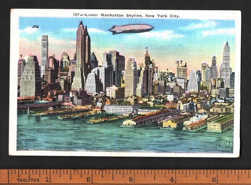 Zeppelin flying over new york - flying,