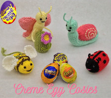 🐌KNITTING PATTERN 🐝Easter Garden Critters Creme Egg Cover EASY Bugs Insects