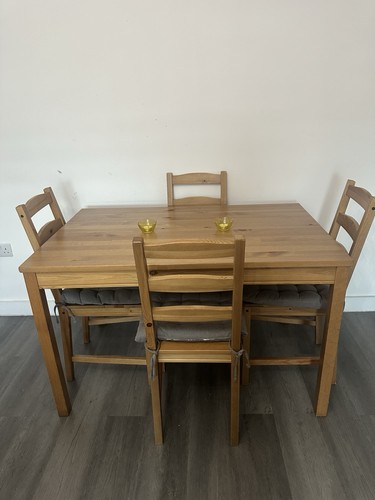 Wood rectangular dining table - wood,
