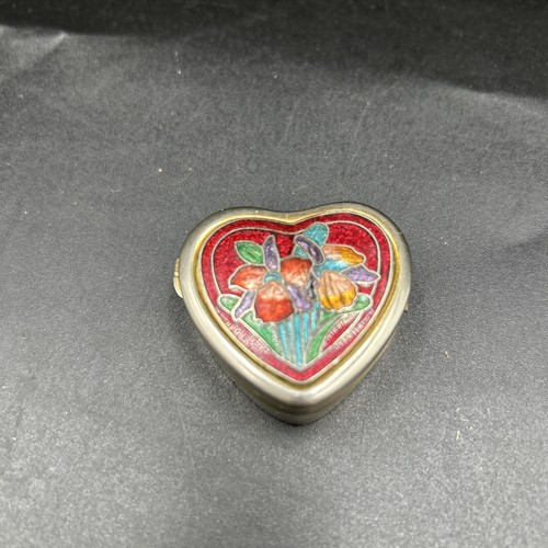 Heart shape cloisonné pill - heart,