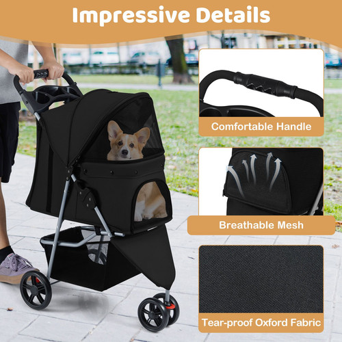 Foldable pet stroller for dogs - foldable,