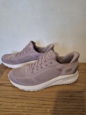 Skechers Womens Slip Ins Trainers Bobs Squad Hands Free Lavender Size 5 Shoes