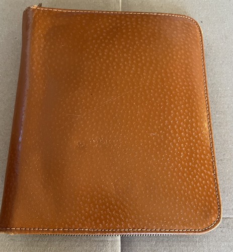 Vintage brown leather zipped - vintage,