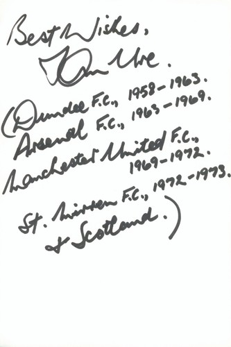 Ian ure hand signed - 6x4, white