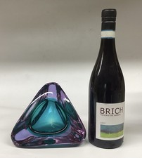 Large Murano Sommerso Geode Bowl Green And Lilac Flávio Poli? 1950s/60s