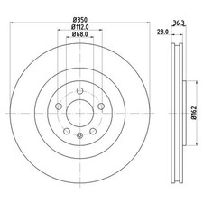 Mintex Vented Brake Disc fits