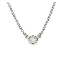 Platinum Diamond By The Yard Pendant & Chain - 0.09ct