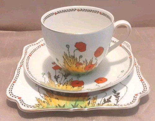 Crown ducal tea trio - :,
