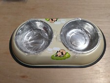 Double Pet Dog, Cat Bowl Stand, Elevated, Raised, Non-slip Feeder, Food & Water