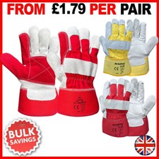 Canadian Rigger DOUBLE PALM Work Gloves Heavy Duty Leather Safety Gauntlet XL