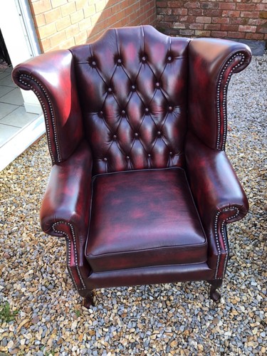 Oxblood red leather