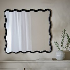Habitat Black Wavy Wall Mirror