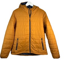 Peter Storm Puffer Jacket Womens UK 12 Yellow Padded Hooded Pockets Coat