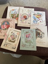 7 X Vintage Greetings Cards