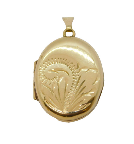 9ct yellow gold floral - floral, pattern