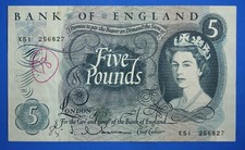 1963 bank england five - bank, of