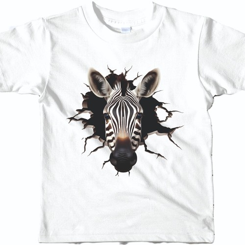 Zebra shirt breaking - shirt, 3d