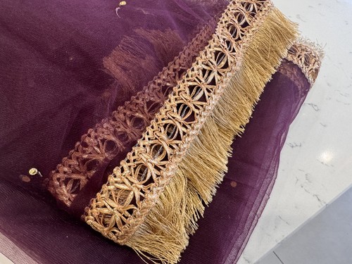 Plum dupatta chunni scarf - plum,