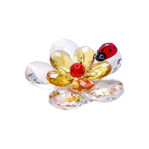 Crystal flower with insect - flower,