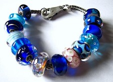 Authentic Trollbeads PinkyBlue