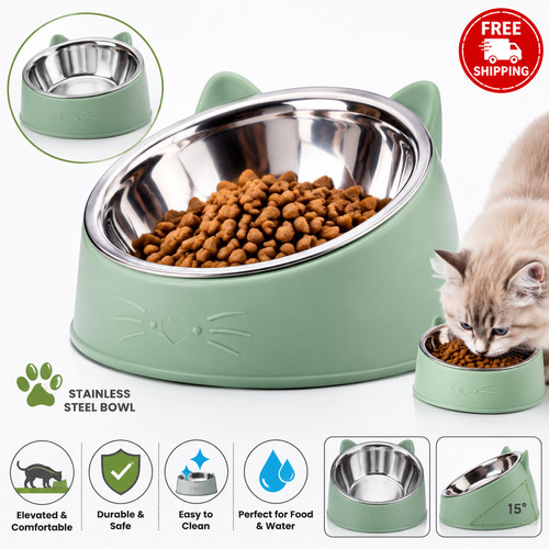 Elevated stainless steel cat - elevated,