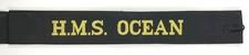 Vintage HMS Ocean Cap Tally