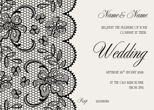 Personalised custom made lace - made,